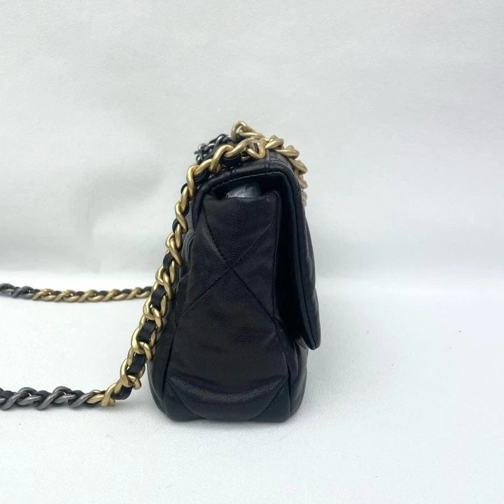 CHANEL19Bag Small Black Lambskin Shoulder Crossbody For Women
