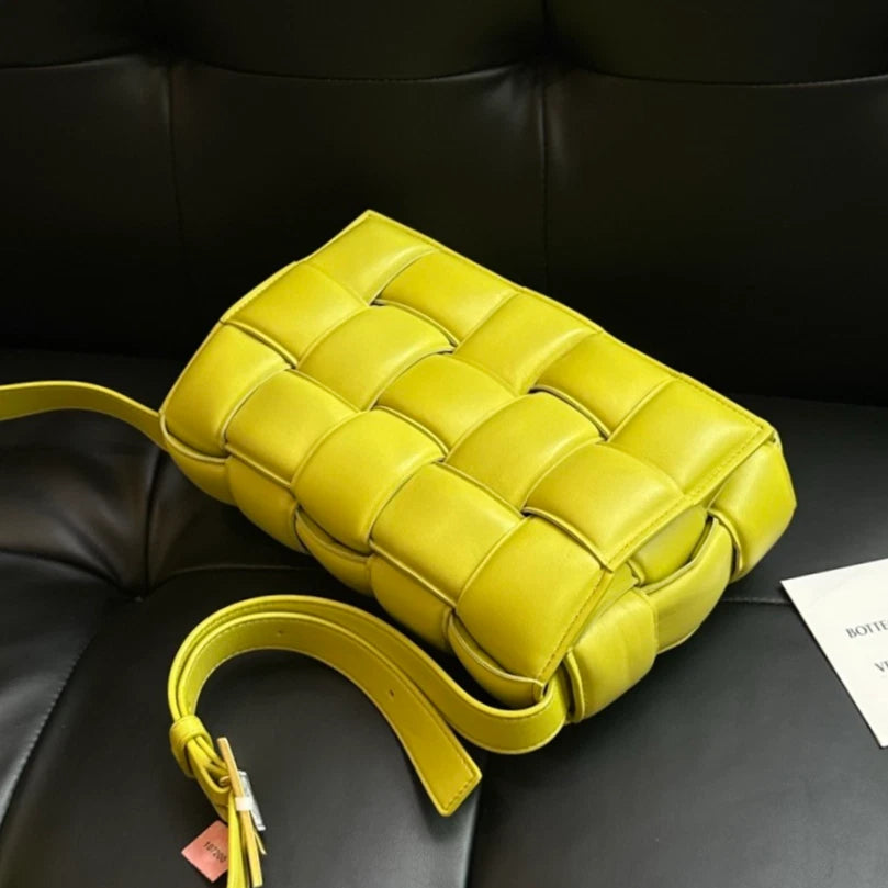 Bottega Veneta Padded Cassette15 Shoulder Bag Crossbody Green Gold Women