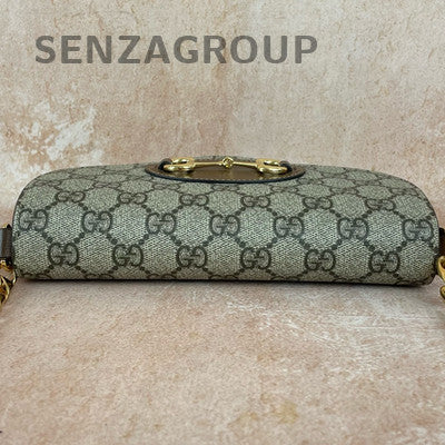 Gucci Horsebit 1955 Envelope WOC Chain Shoulder Bag Brown Gold Women