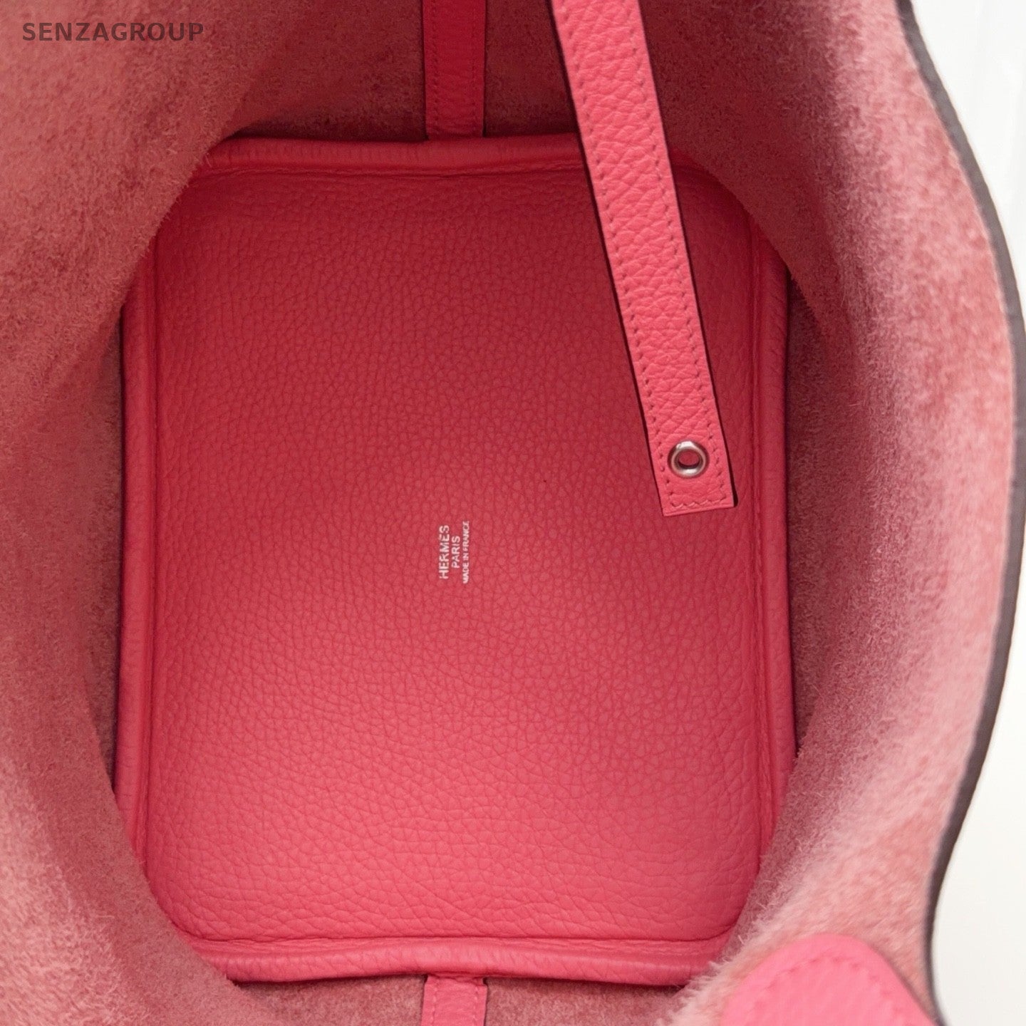 Hermes Picotin22 Top Handle Bag Shoulder Bag Pink Silver Women Classic Fashion