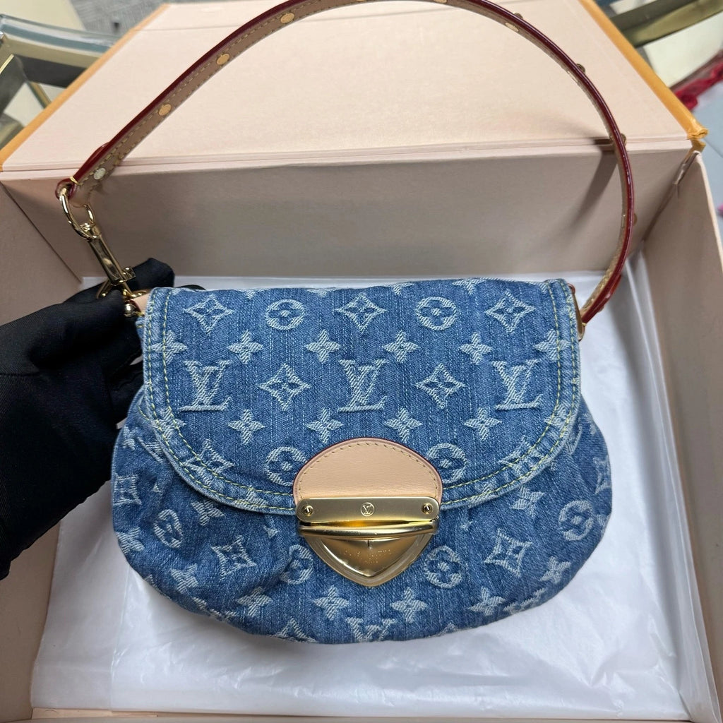 Louis Vuitton Blue Denim Sunset Shoulder Bag For Women