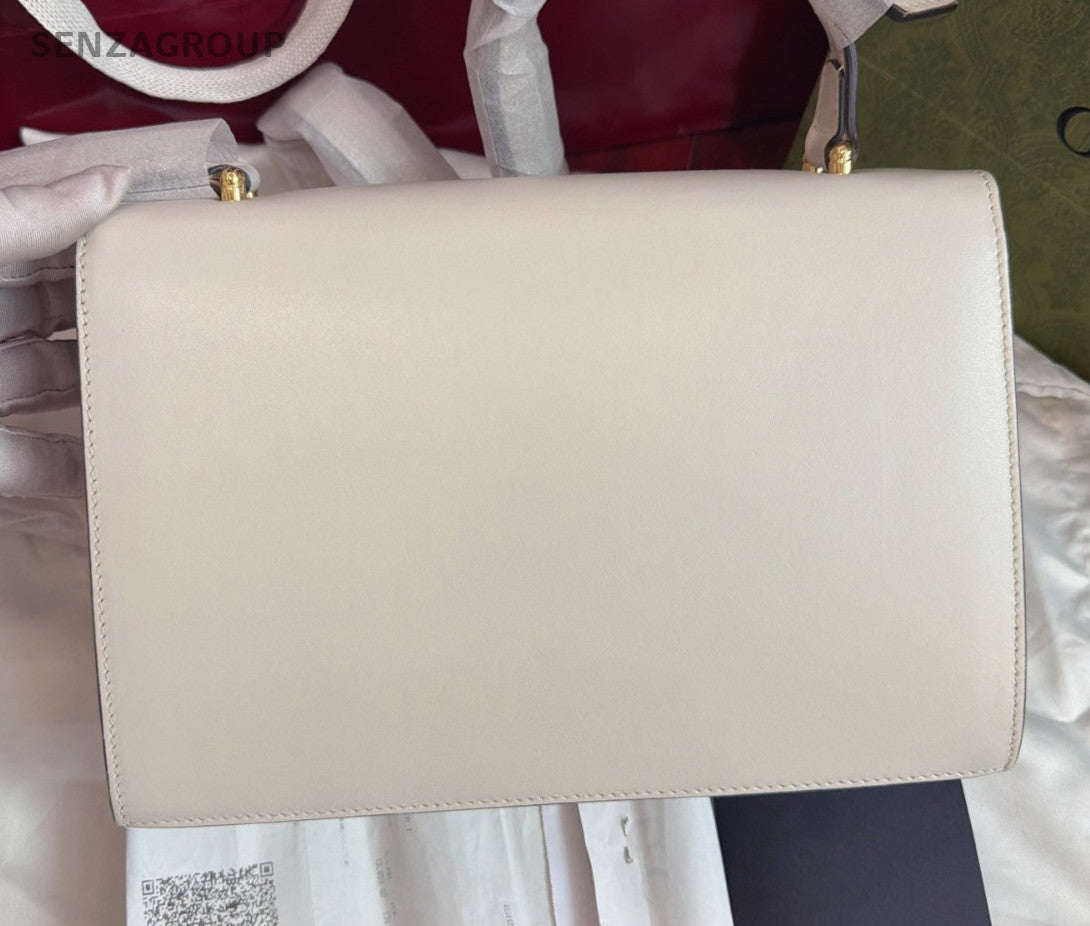 Gucci Zumi 2Way Shoulder Bag Crossbody White Gold Used Women Classic