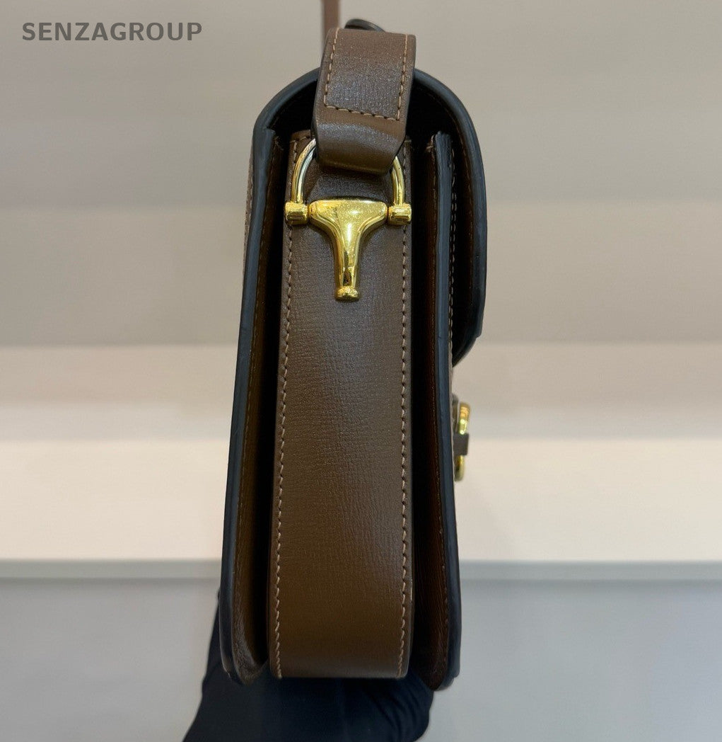 Gucci 1955 Ophidia MM Shoulder Bag Crossbody Brown Gold Women Classic