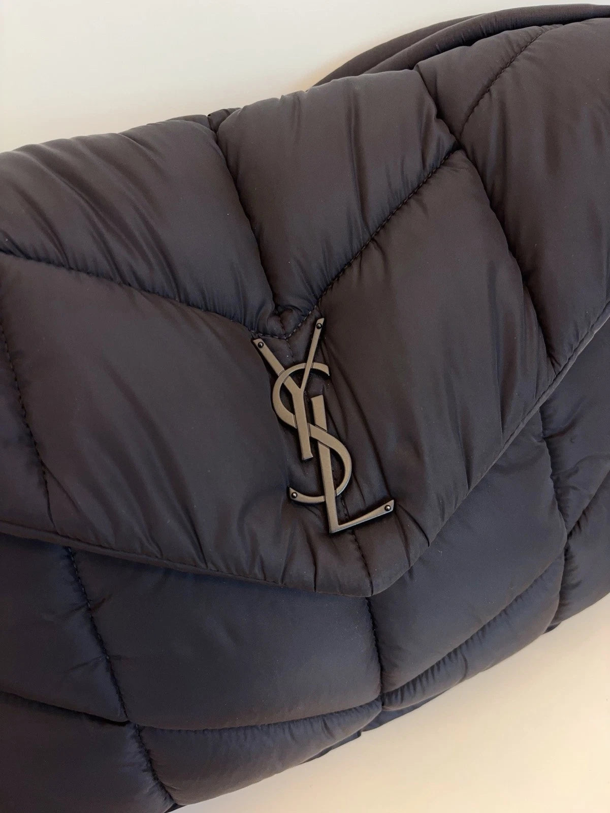 Saint Laurent Puffer Econyl Nylon So Black Shoulder Bag Black Unisex Classic