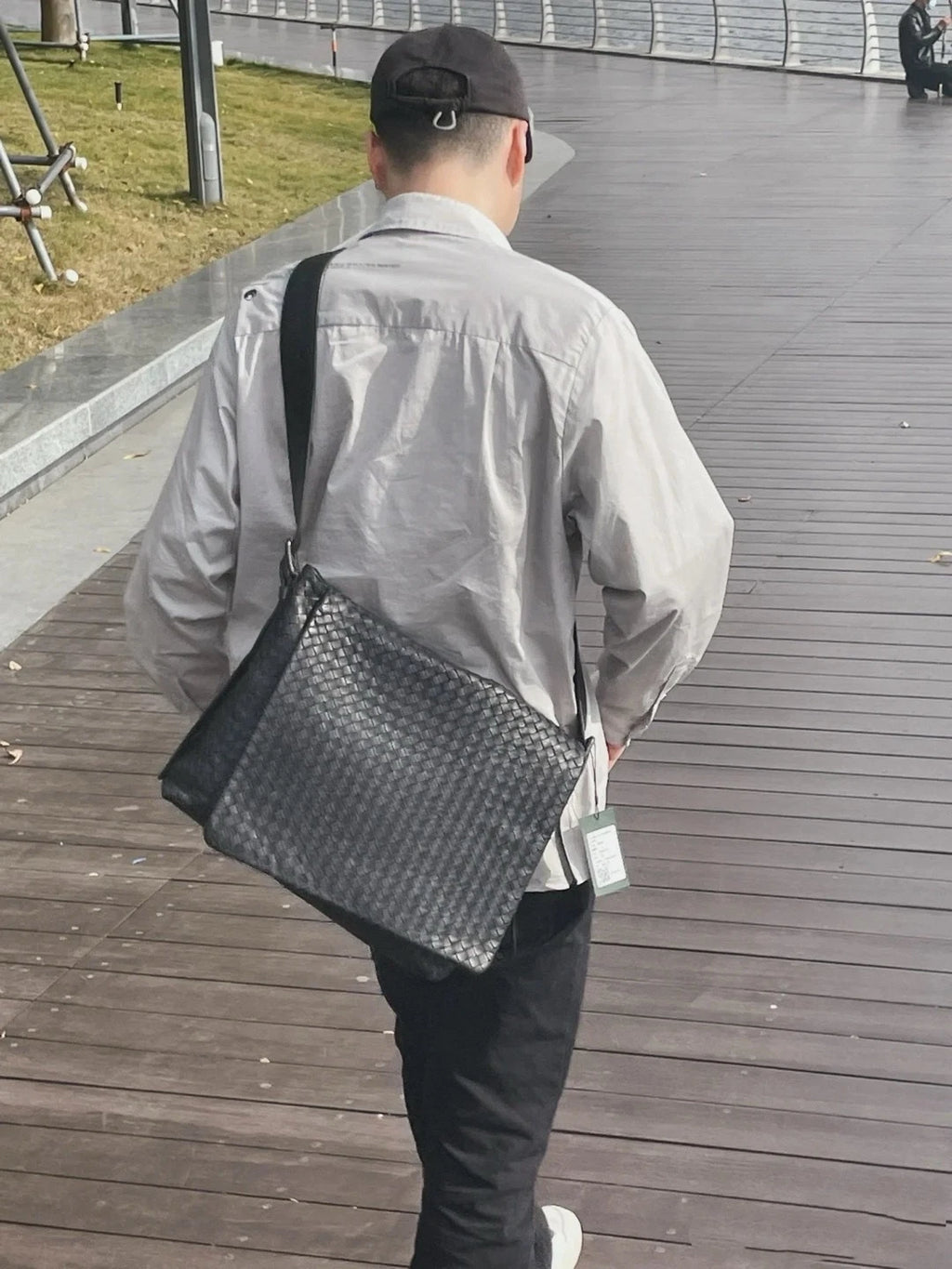 Bottega Veneta Woven Lambskin Crossbody Bag
