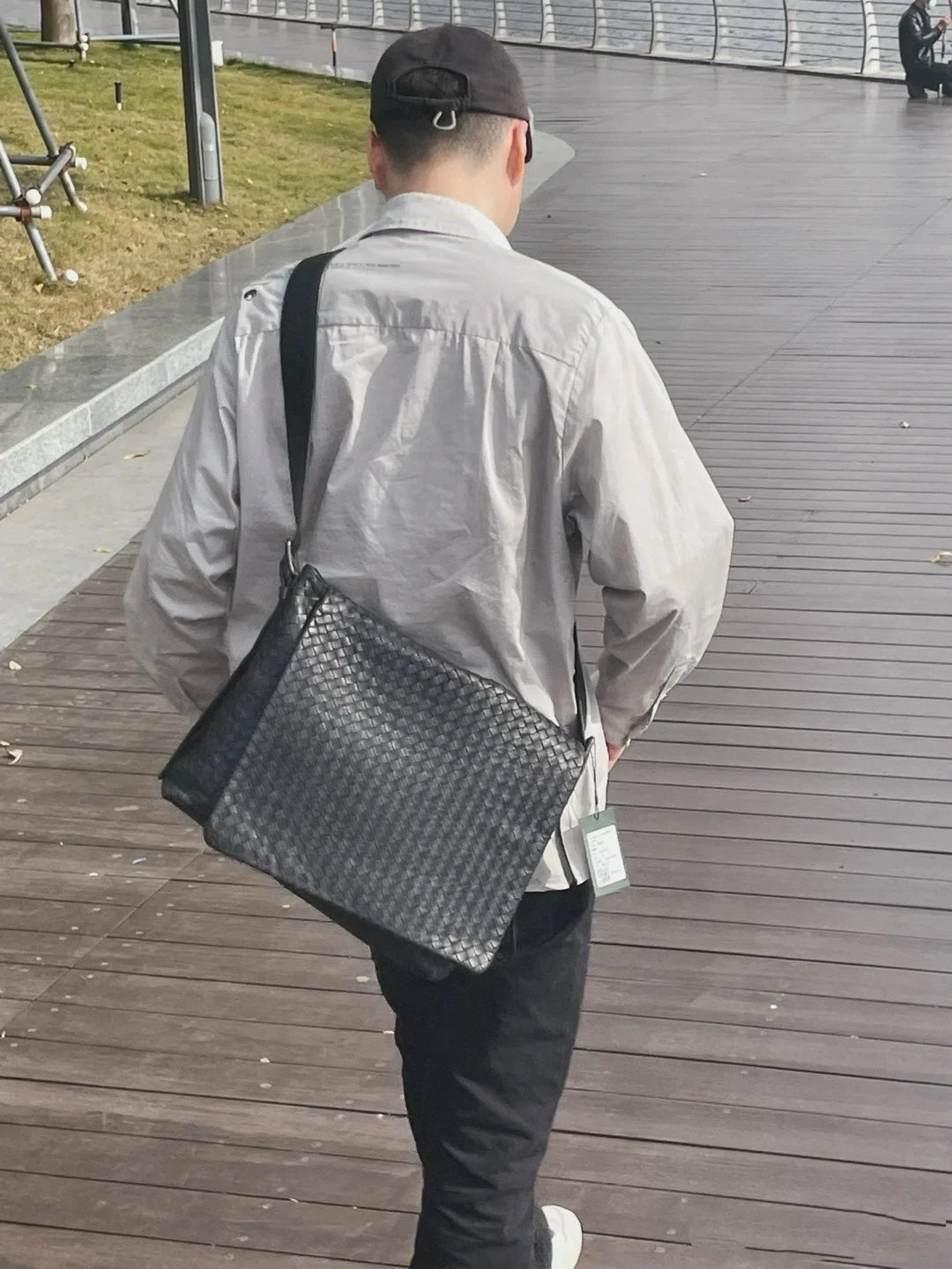 Bottega Veneta Woven Lambskin Crossbody Bag