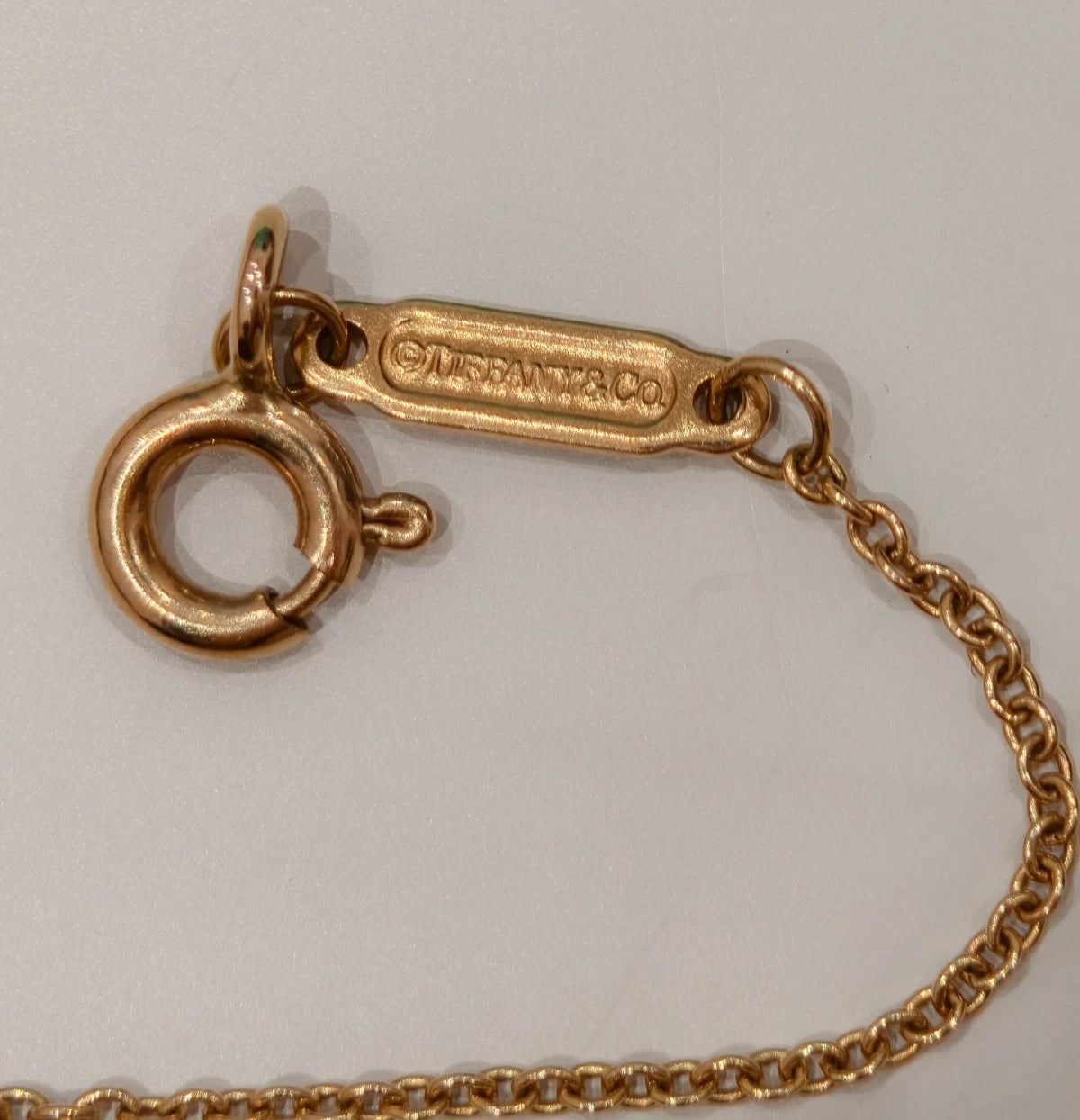 Authentic Tiffany &amp; Co. Tiffany T Small Smile Necklace 18K Yellow Gold
