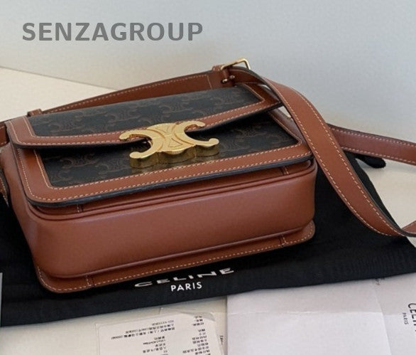 Celine Triomphe Teen PM Monogram Shoulder bag Crossbody Women Classic