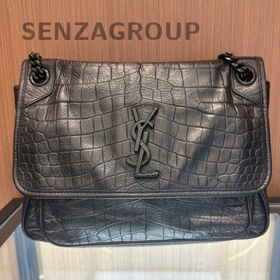 Saint Laurent YSL Niki Medium Black Chain Shoulder Bag Classic Women