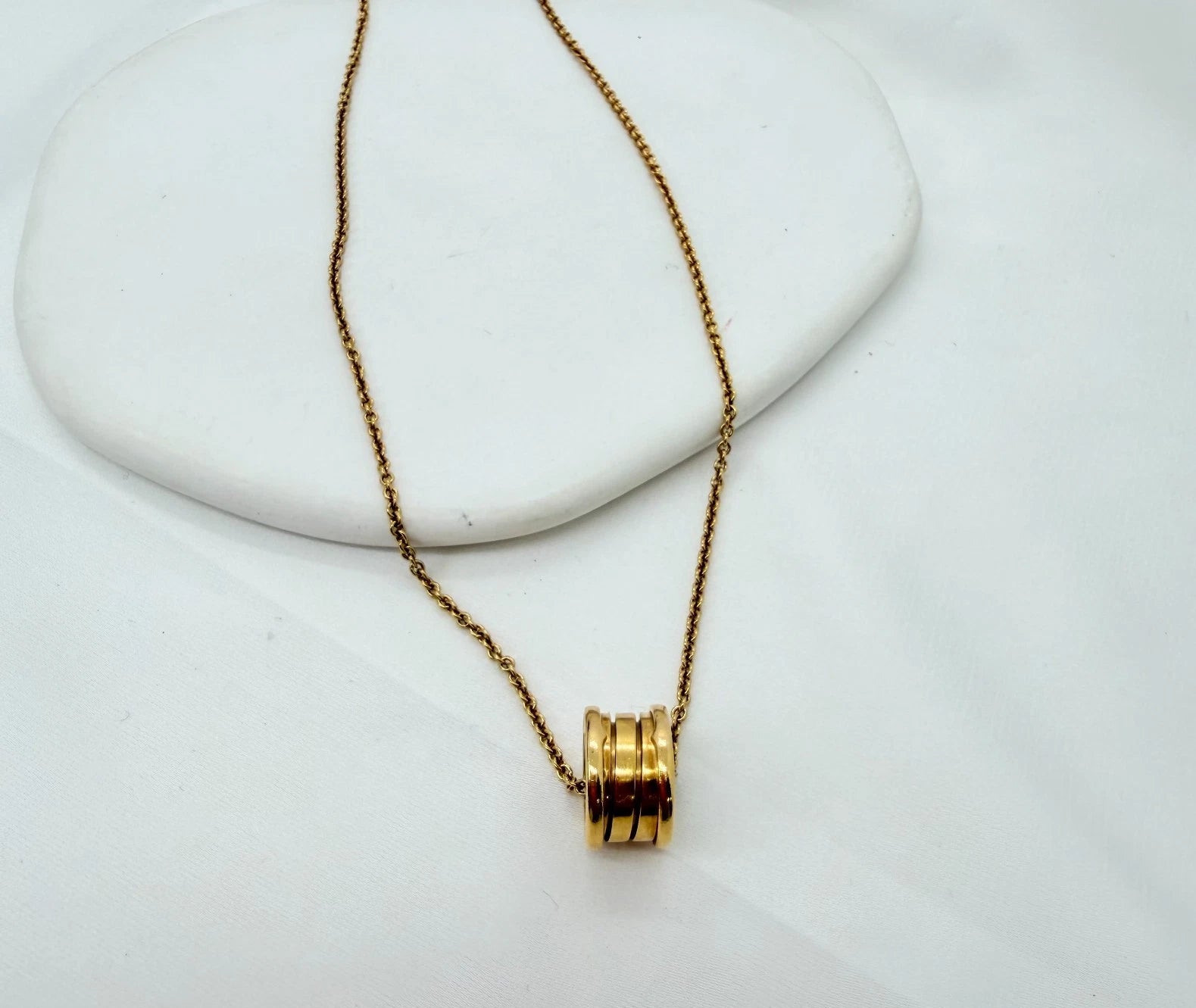 BVLGARI B-zero1 18K Yellow Gold Pendant Necklace