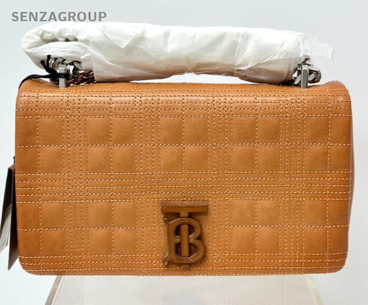 Burberry Lola vintage waxed leather Shoulder Crossbody Bag Dark Yellow Women