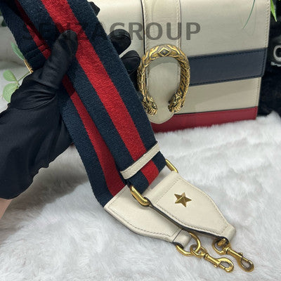 Gucci Dionysus Bamboo Shoulder Bag White Gold Hardware Women's Fashion