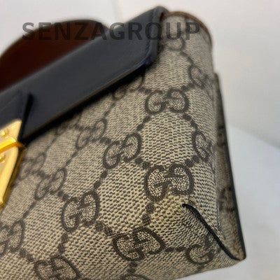 Gucci Padlock Mini Shoulder Bag Brown Gold Women's Classic Handbag