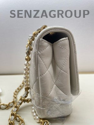 Chanel Quilted Calfskin Gold Chain Shoulder Bag - Classic Women's