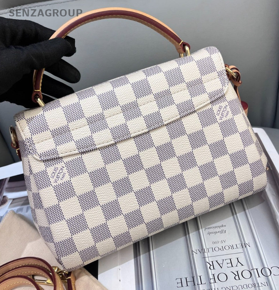 Louis Vuitton Croisstte Damier Ebene Top Handle 2way Shoulder Handbag Women