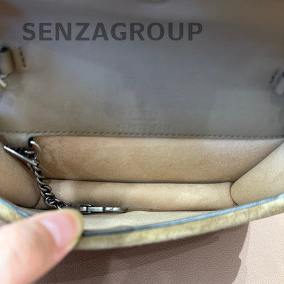 Gucci Dionysus Mini Chain Shoulder Bag Brown Silver Hardware Classic Women