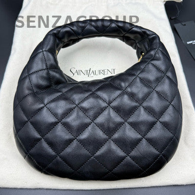 Saint Laurent YSL Classic Black Gold Quilted Handbag for Women