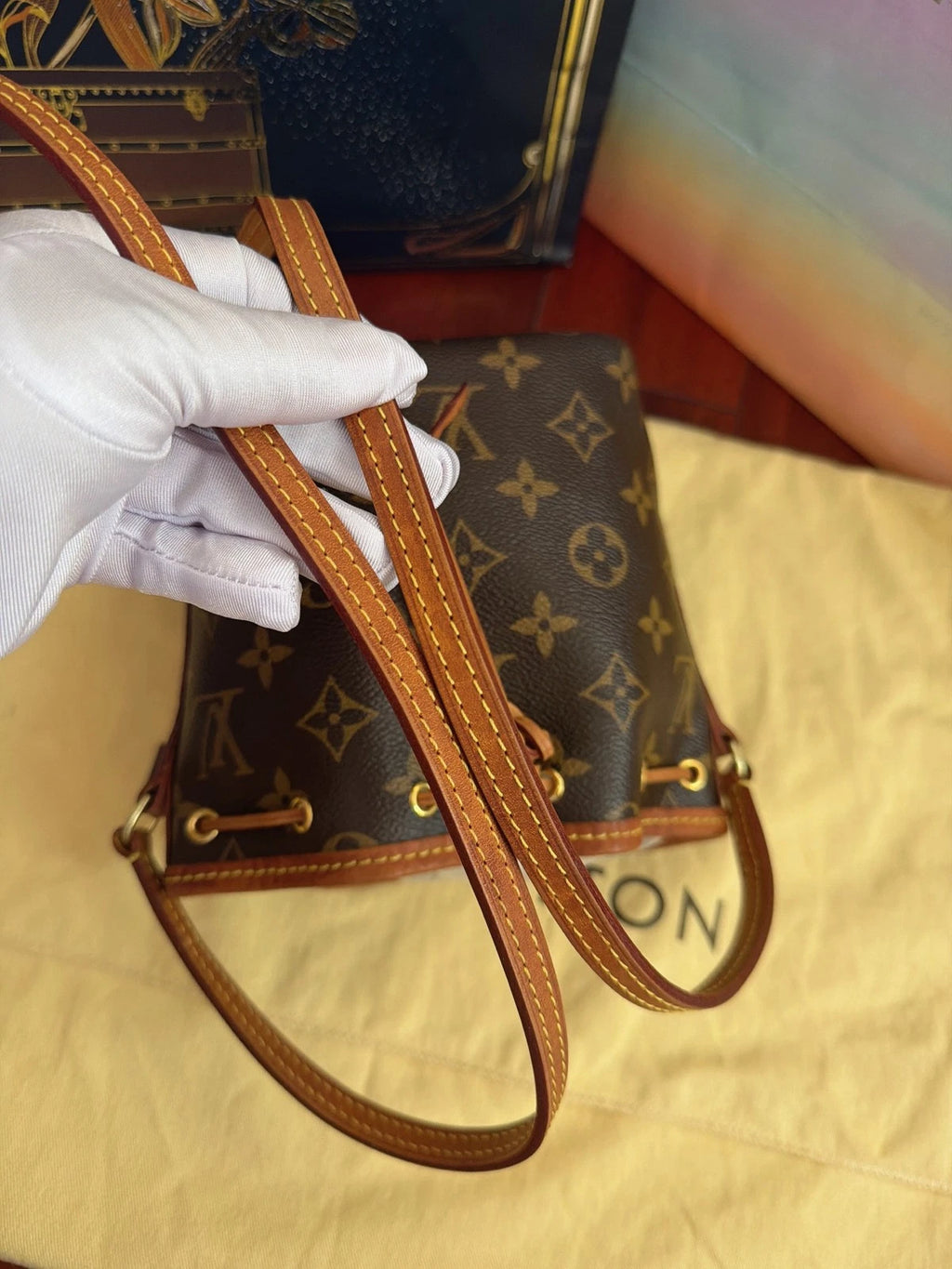 Louis Vuitton Noe Brown Shoulder Bag Crossbody Excellent