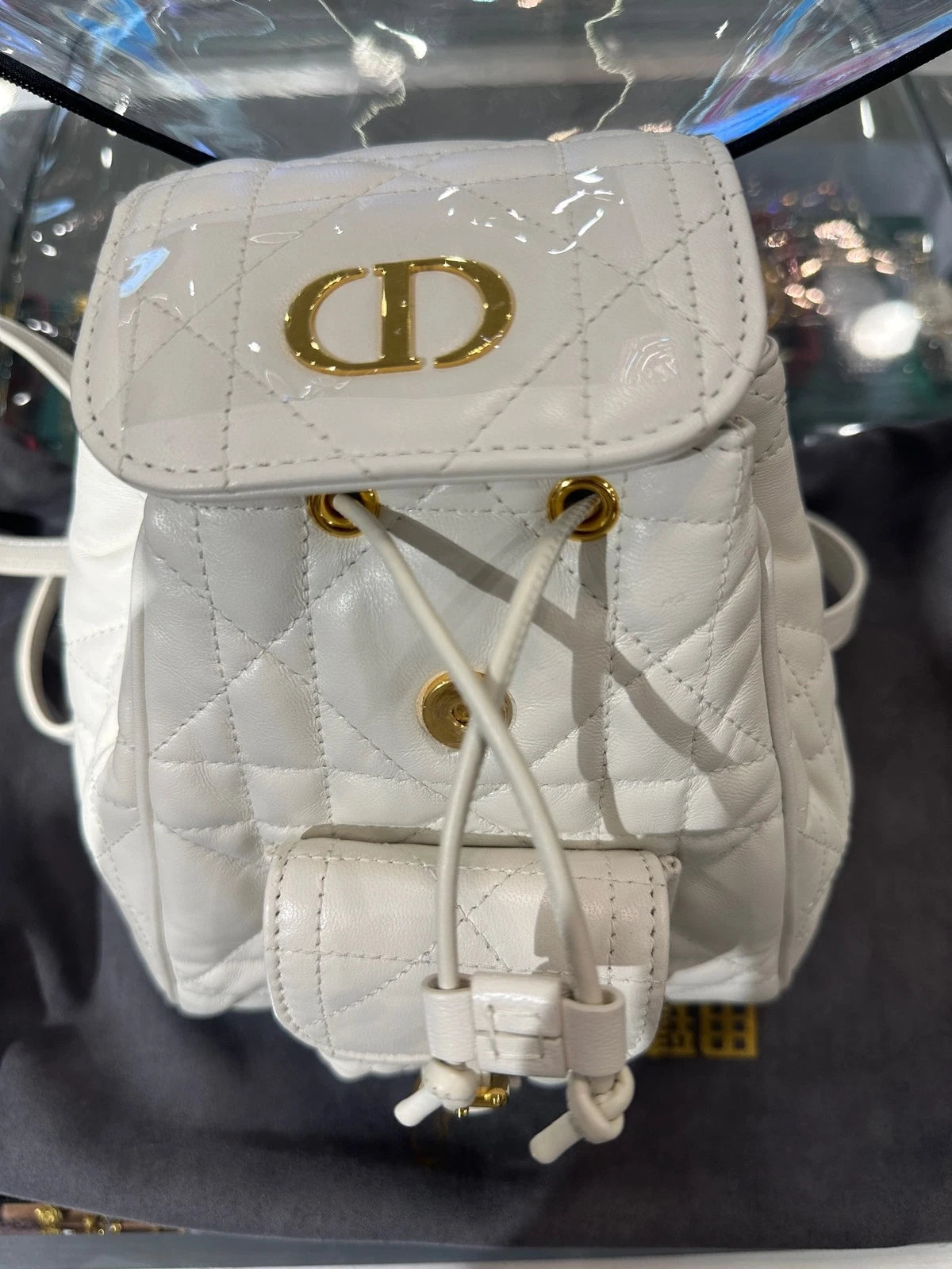 Dior Caro Small Calfskin Backpack For Women, Brand New Unused