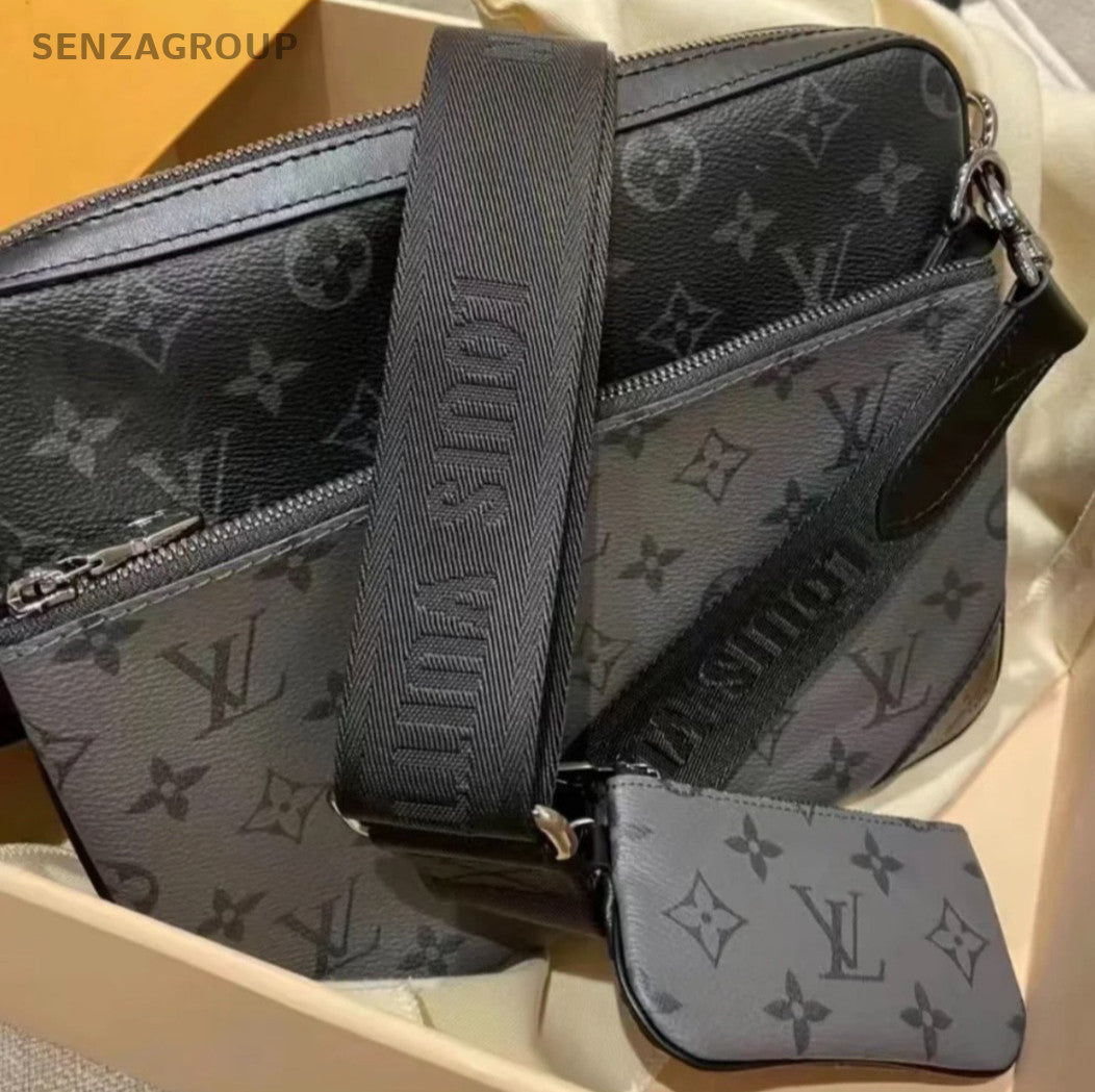 Louis Vuitton Trio Black Monogram Shoulder bag Crossbody Almost Brand NEW