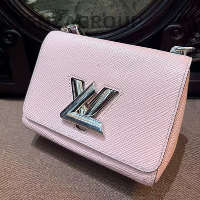 Louis Vuitton Epi Twist Small Pink Silver Shoulder Bag Classic Women
