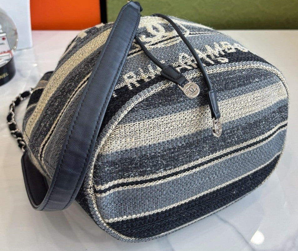 CHANEL Beach Series Drawstring Bucket Shoulder bag Canvas Women