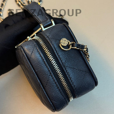 Chanel Black Gold Mini Camera Bag Chain Shoulder Crossbody Bag Women