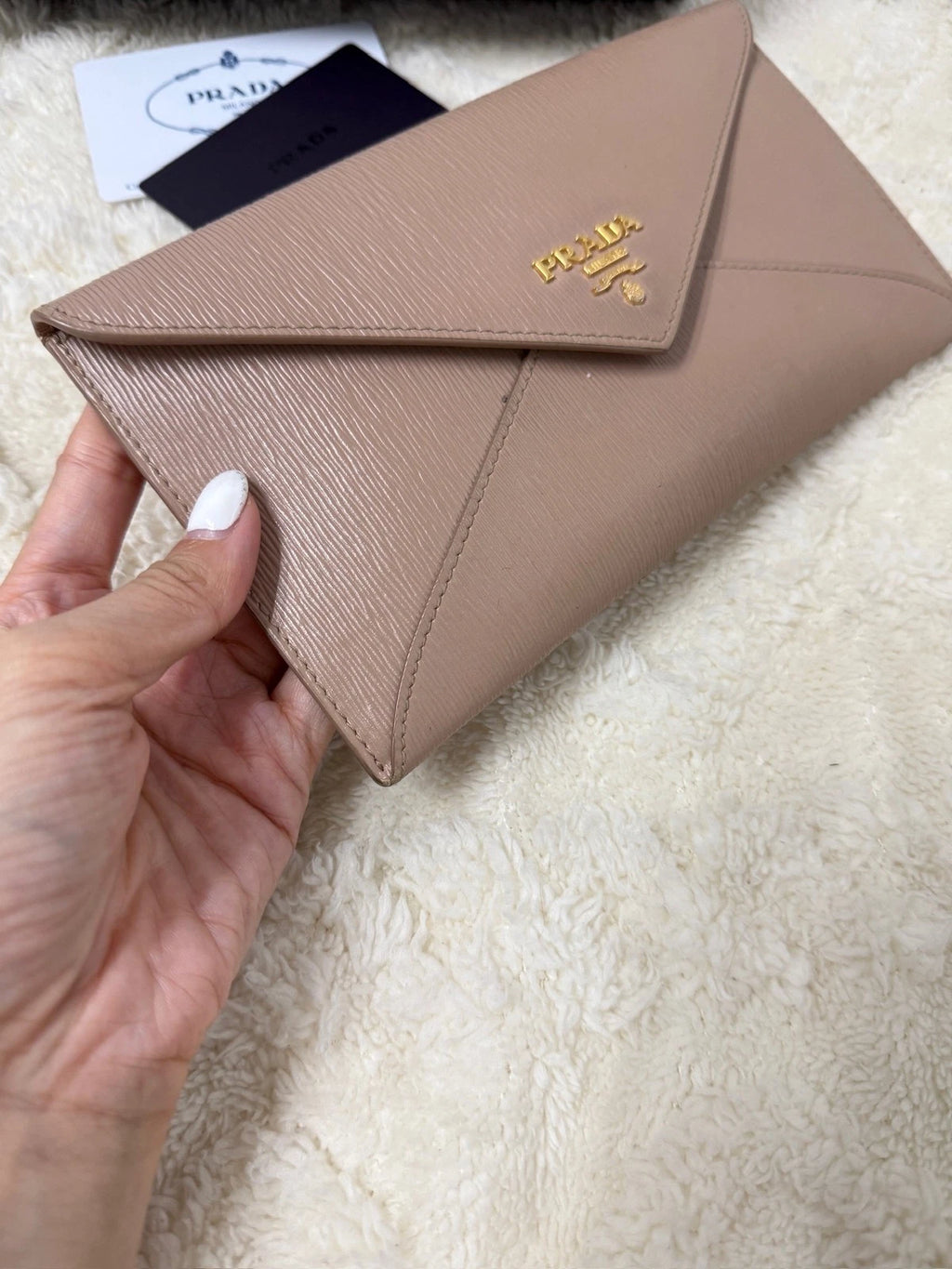 Prada Leather Envelope Wallet For Women