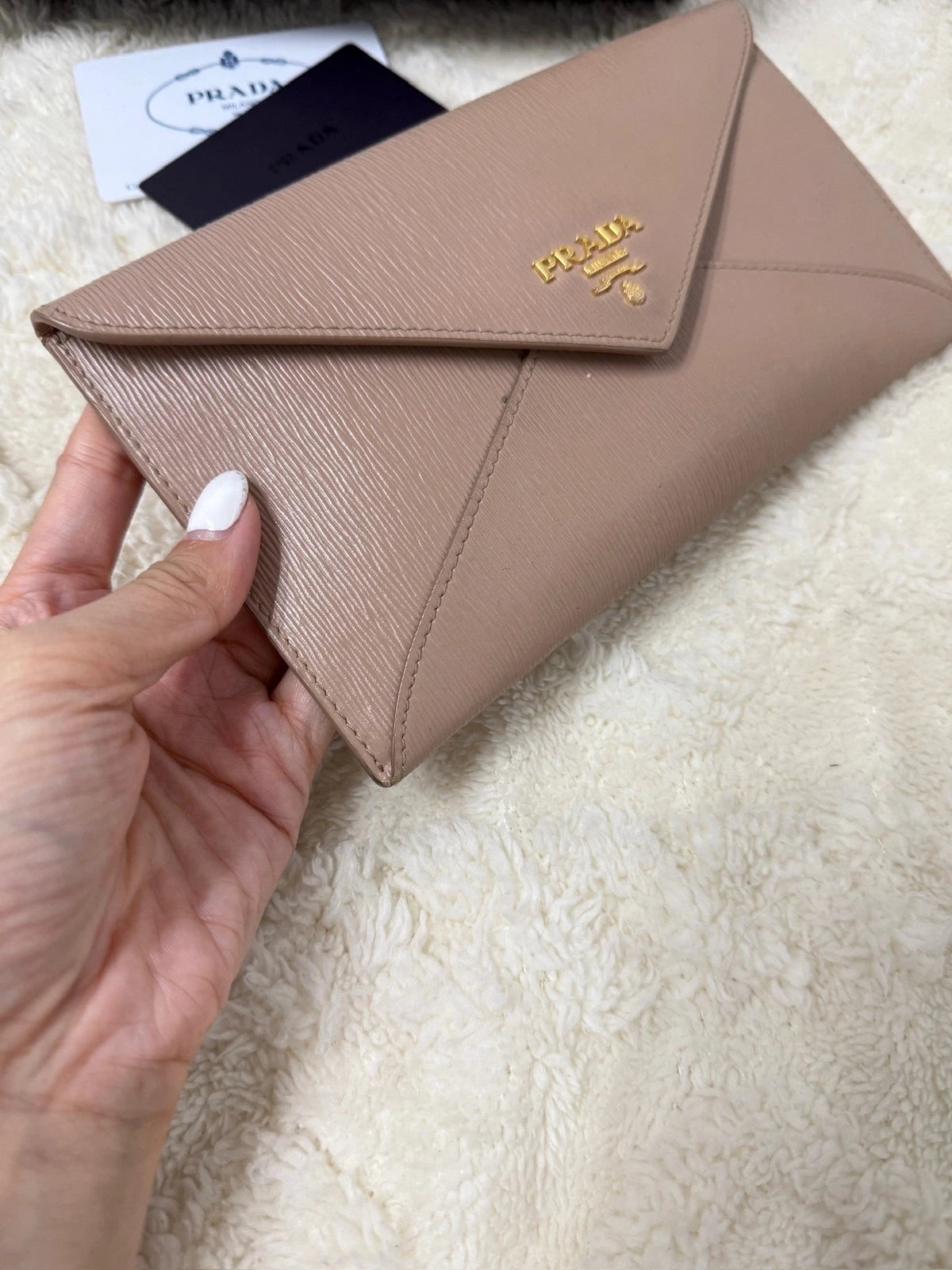 Prada Leather Envelope Wallet For Women