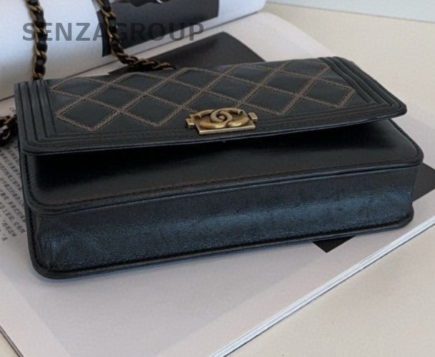 CHANEL Leboy woc Black gold Shoulder bag Crossbody