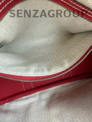 Hermès Garden Party 30 Red Silver Hardware Tote Bag Women Fashion