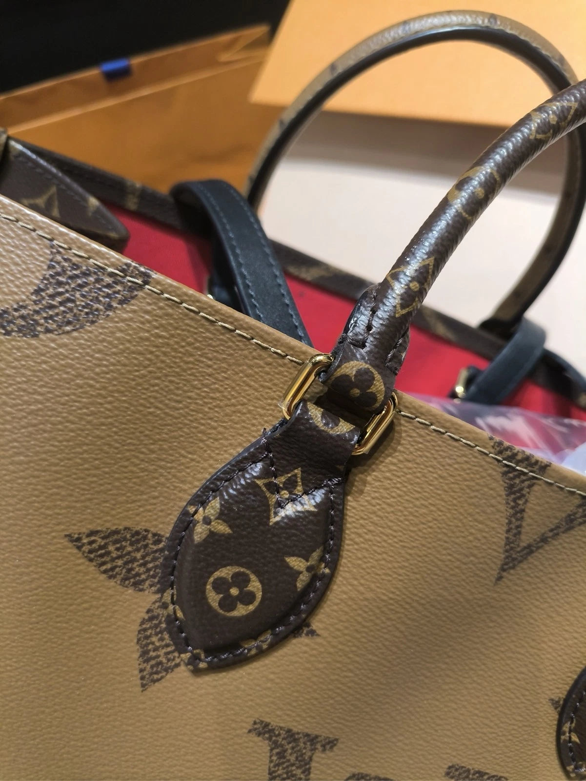 Louis Vuitton Monogram Canvas Onthego MM Tote Bag For Women