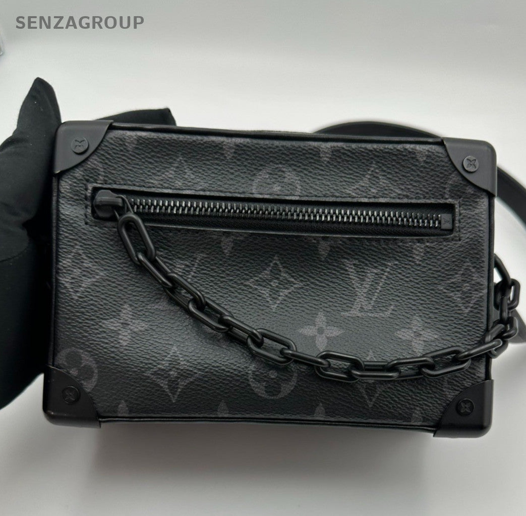 Louis Vuitton Soft Trunk Mini Monogram Shoulder Crossbody Black Unisex Adults