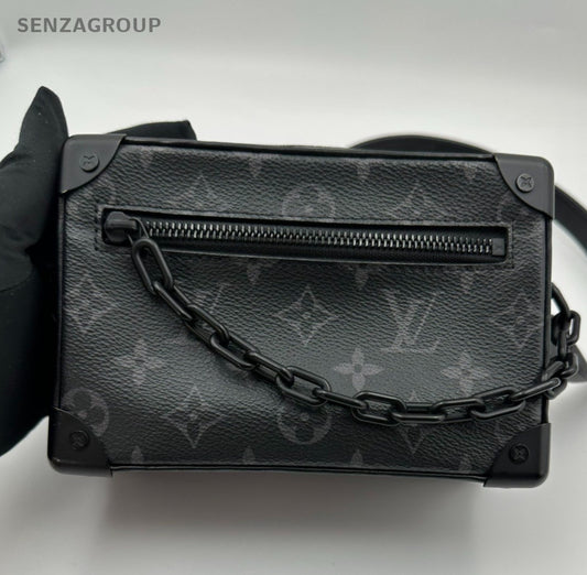 Louis Vuitton Soft Trunk Mini Monogram Shoulder Crossbody Black Unisex Adults