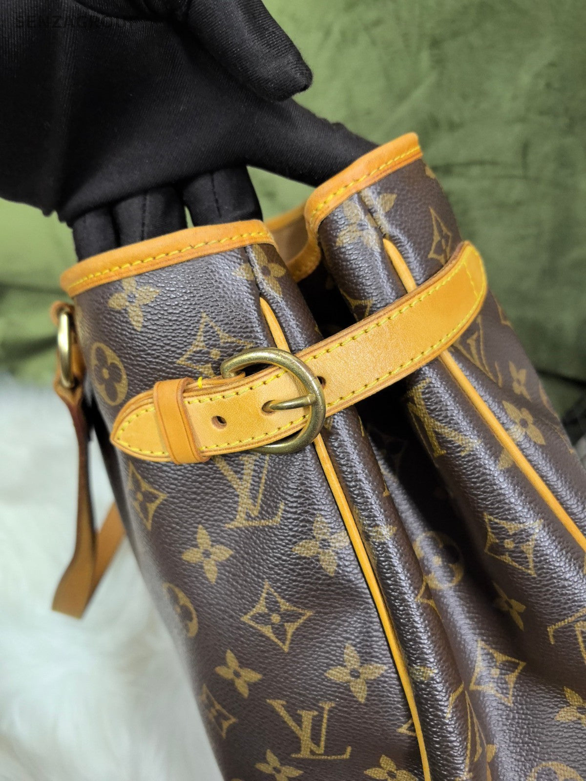 Louis Vuitton Monogram Tote Shoulder Bag Women Brown