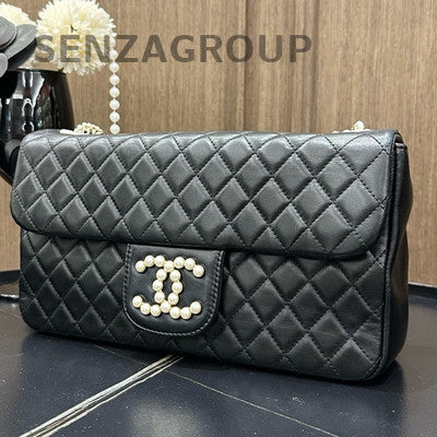 Chanel Westminster Pearl Chain Shoulder Bag Black for Women