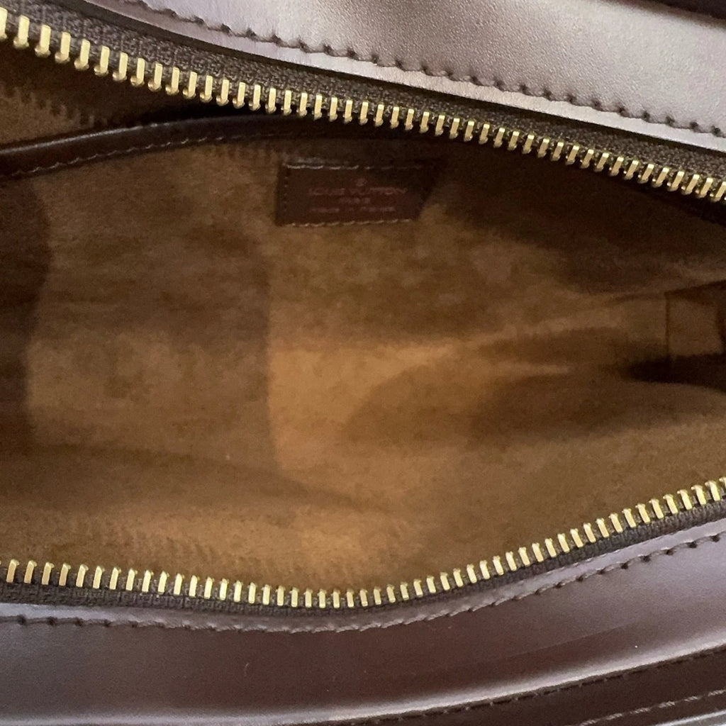 Louis Vuitton Damier Logo Patch Brown Clutch Bag For Women