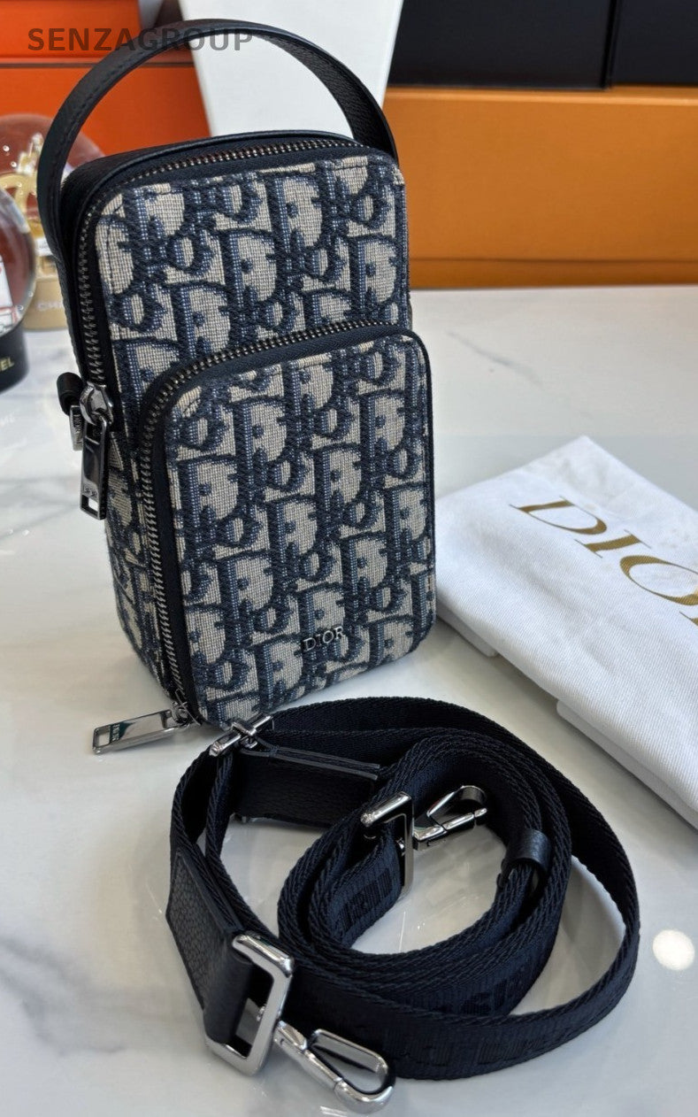 Christian Dior  Rider Oblique Camera Bag Shoulder Crossbody Bag Black