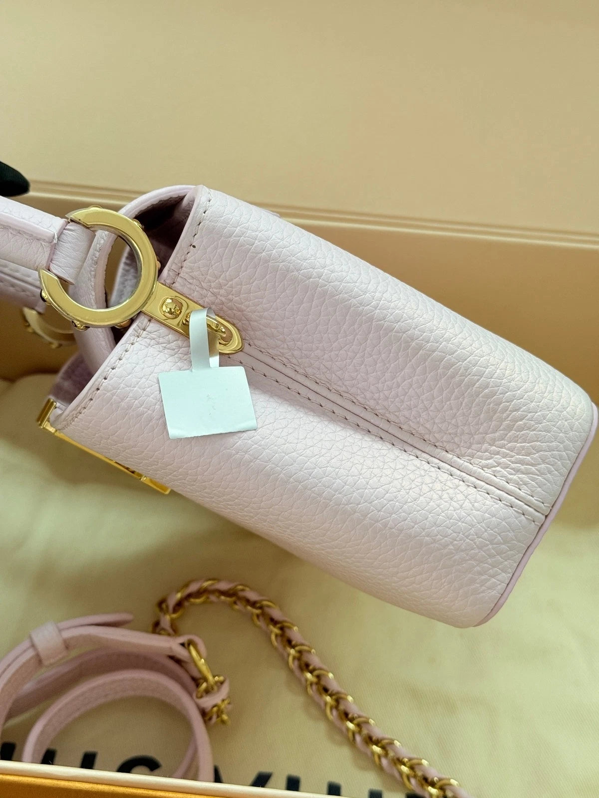 Louis Vuitton Pink Capucines Mini Calfskin Handbag For Women