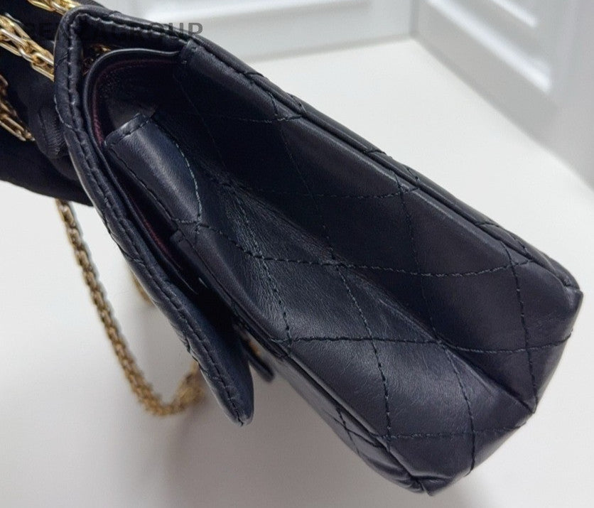 CHANEL Classic 2.55 Medium size Black gold Shoulder bag Crossbody