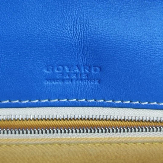 Authentic Goyard Blue Canvas Belvedere Small Crossbody Bag Excellent