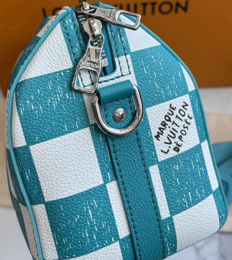 Louis Vuitton City Keepall Damier Shoulder Crossbody Bag Green Almost Brand New