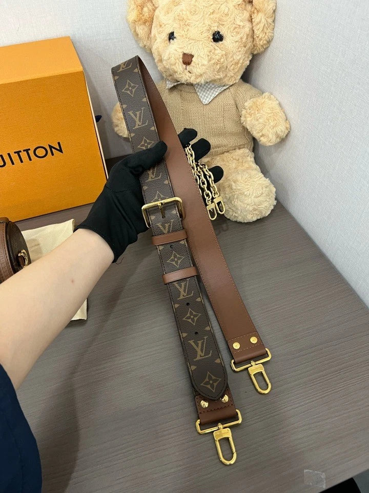 Louis Vuitton Canvas Papillon Chain Shoulder Bag For Women