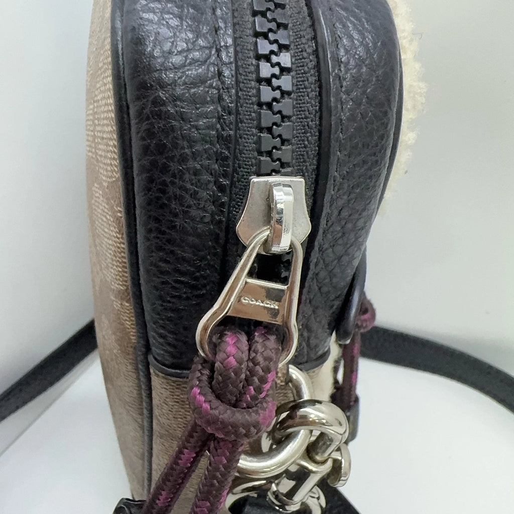Coach Limited Classic Monogram Reversible Cashmere Crossbody Phone Bag For Women