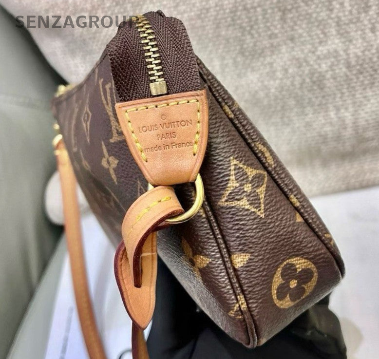 Louis Vuitton Monogram Shoulder Bag Brown Gold Used Women Classic