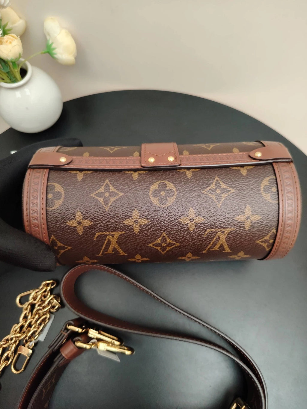 Louis Vuitton Papillon Canvas Shoulder Bag For Women