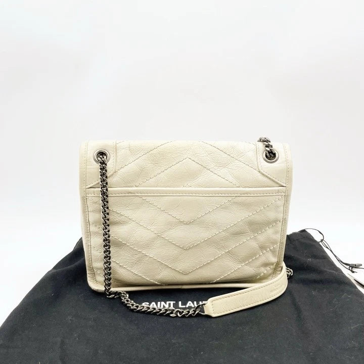 Saint Laurent Niki White Shoulder Bag Excellent