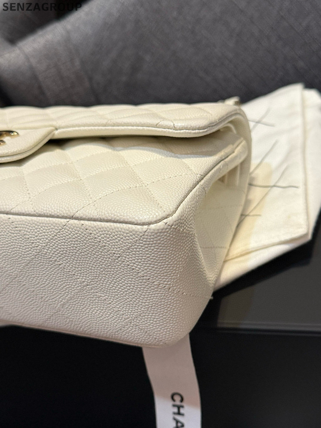 Chanel Classic Flap Small Silver Chain Shoulder Crossbody Bag
