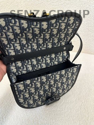 Dior Gallop Unisex Shoulder Bag Black Silver Classic