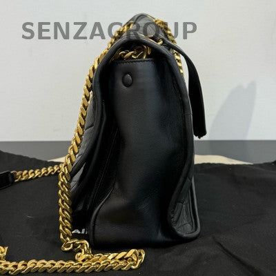 Saint Laurent NIKI Medium Black Leather Chain Crossbody Bag Unisex